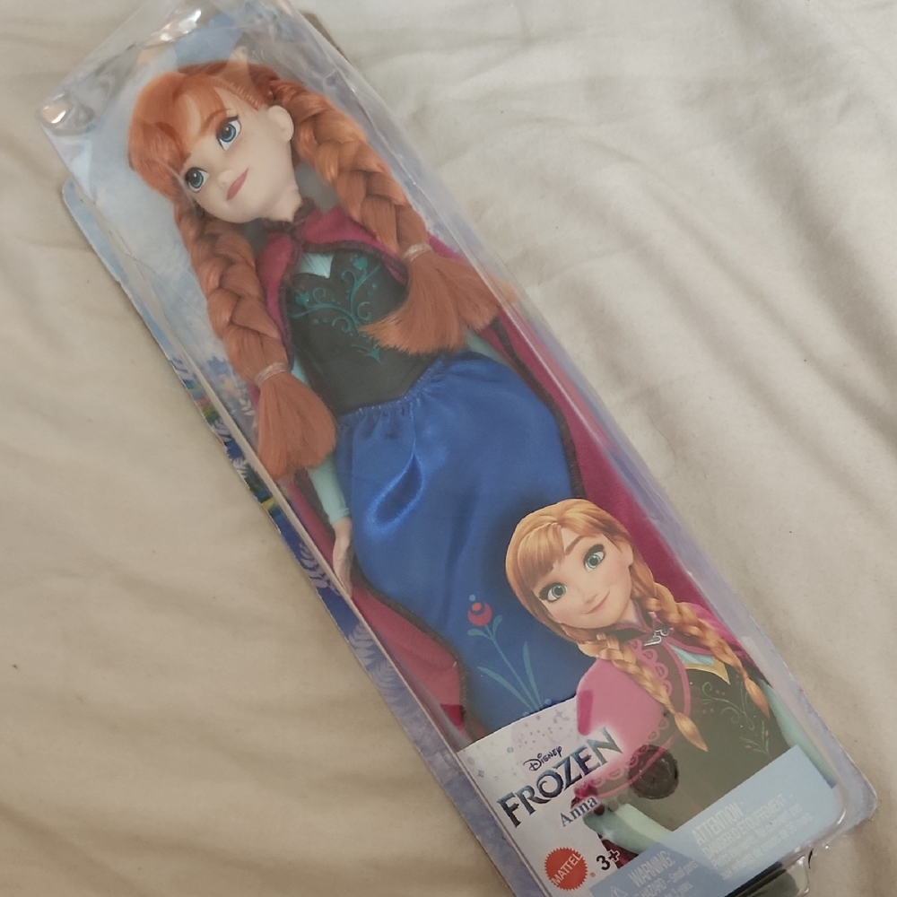 Disney Frozen Anna Doll with Auburn Hair and Royal Blue Outfit